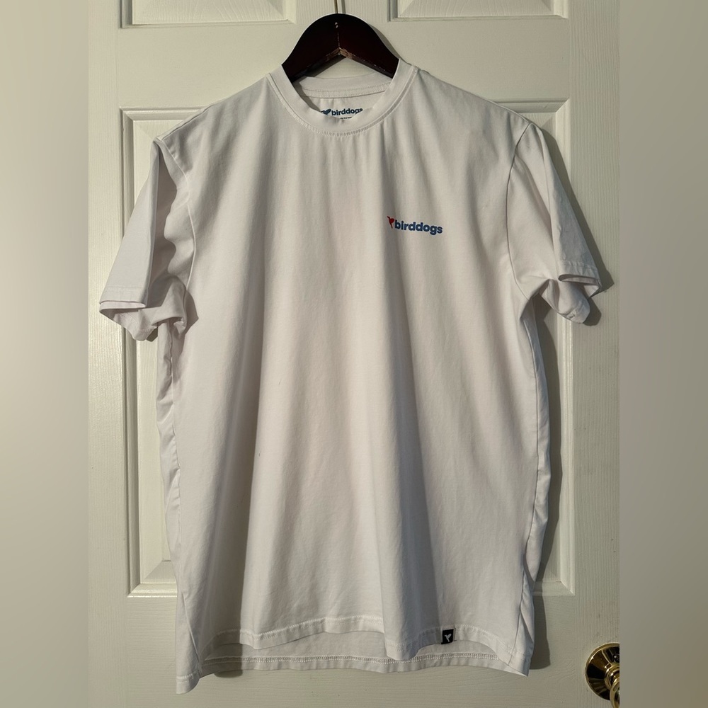 BIRDDOGS Youth Large White Cotton T Shirt Yorktown April Big Cannons 1776 CLEAN